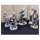 Vintage 6 Ceramic Assorted Old Man Figures