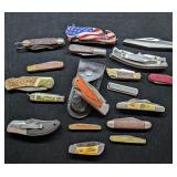 Pocket Knife: Lot of 18 Assorted Knives