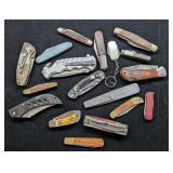 Pocket Knife: Lot of 18 Assorted Knives