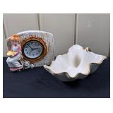 Hull Pottery Leaf Candy Dish & Clock