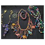 Vintage & Boho Jewelry, African Wooden Animals etc