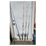 (4) 6' Mr. Crappie Slab Shaker Fishing Rods, Reels