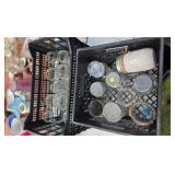 Box Lot: 2 Crates Misc. Canning Jars: Ball, etc