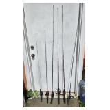 (6) 4 to 5 1/2' Fishing Rods w/Spin Cast Reels