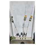 (3) 4' Mr. Crappie Slab Shaker Fishing Rods, Reels