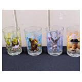 2010 McDonald's Collectible Shrek Glasses Set of 4