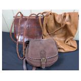 3 Vintage Leather Purses