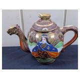 Vintage Japanese Porcelain Satsuma Dragon Tea Pot