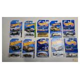 10 Hot Wheels, may contain 1990s through 2020s