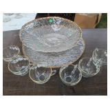 Box Lot: Punch Bowl w/Platter & Cup etc