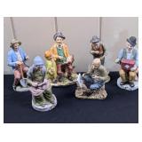 Vintage Ceramic Old Folks Sitting Figures