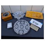 5 Vintage Ashtrays & Two Cigarette Cases