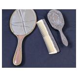 Vanity Set, Brush, Comb, Mirror (broken)
