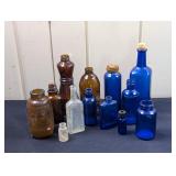 Collection of 13 Antique/Vintage Bottles
