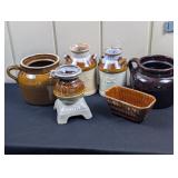 Assorted Crocks Including Brush McCoy & Enesco