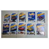 10 Hot Wheels, may contain 1990s through 2020s