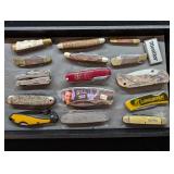 Knife: Lot of 16 Assorted Pocket Knives