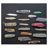Pocket Knife: Lot of 18 Assorted Knives