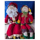Sitting Santa and Elf (3.5 - 4 Ft)