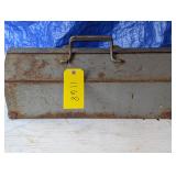 Vintage Gray Toolbox with Assorted Tools