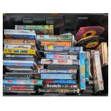 VHS, DVD, CDs 45 records etc. (tote not jincluded)