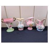4 Hull Pieces, 2 Vases, 2 PItchers or Ewers