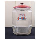 Vintage Lance Candy or Cracker Jar 12' tall