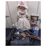 Misc Lot: Doll, Chaps size XS, Rail Spikes, etc
