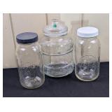 KIG Glass Cookie Jar & Ball Wide Mouth Jars