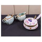 Vintage Crumb Catcher, Sadler Sugar Bowl, Creamer