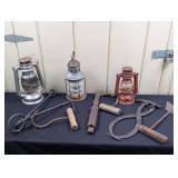 Oil Lamps, Tobacco Knife, Cast Iron Nail Puller