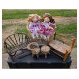 Vintage Dolls and Doll Furniture