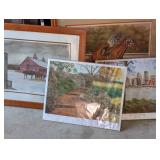 4 Prints: Horses, Louisville, etc.