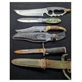 Knife: 3 Fixed Blade Knives & 1 Bayonet