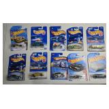 10 Hot Wheels, may contain 1990s through 2020s