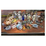 Box Lot: Asst'd Figurines - Asian Lady, Turtle