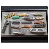 Knife: Lot of 15 Assorted Pocket Knives