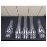 Five Oil Lamp Chimneys