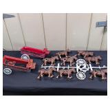 Cast Iron Clydesdale Horses and Wagons
