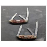 Knife: 2 Sharp 380 Pocket Knives. Made in Japan.