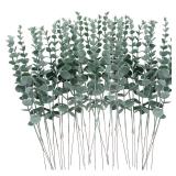 10pcs Artificial Plants Eucalyptus Leaves Green...