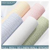 50cm Linen 3D Foam Self-adhesive PVC Solid...