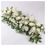 100cm Luxury White Rose Artificial Flower Row...