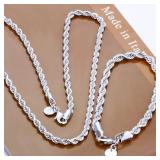 High Quality Fine 925 Sterling Silver Necklace...