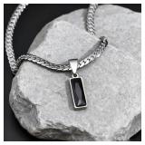 Stylish Mens Geometric Stone Pendent...
