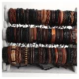 20Pcs Braided Leather Bracelets for Men Women...