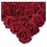 10Pcs Artificial Foam Rose Flowers PE Fake...