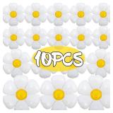 10PCS White Daisy Flower Balloon Multi Size...