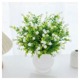 Artificial Plastic Flowers Fake Eucalyptus...