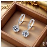 925 Sterling Silver 1 Carat Moissanite Round...